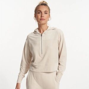 Vuori haven half zip hoodie (ribbed velour material) XS